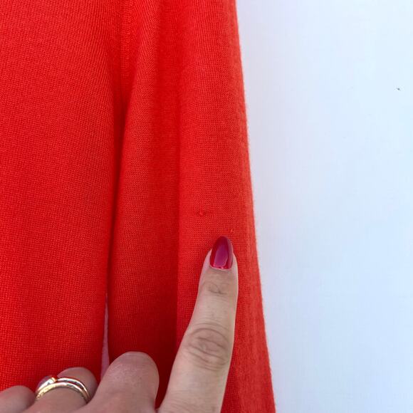 ETRO Fine-Gauge Red Coral Boat Neck Lightweight Cashmere Sweater 6 Jumper 42 - Picture 9 of 9